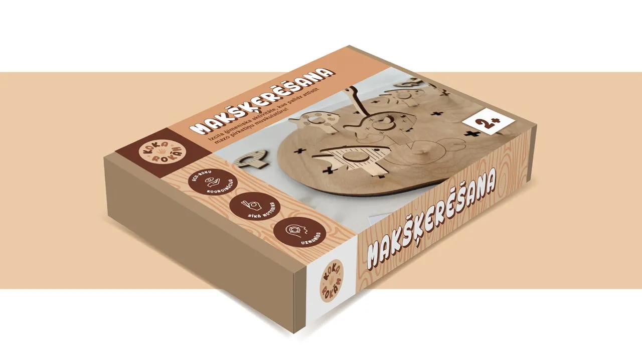 Example of box packaging sleeve for a Koka Rokam game product