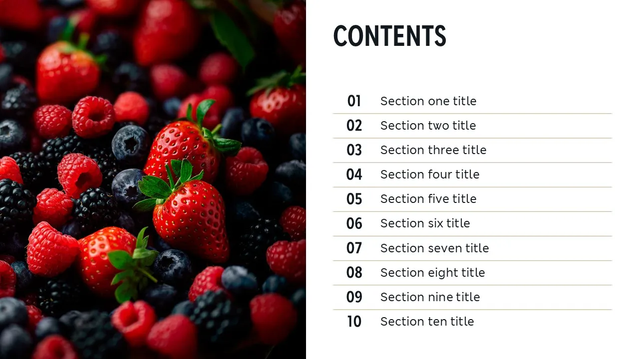 Content slide template for M&S Property