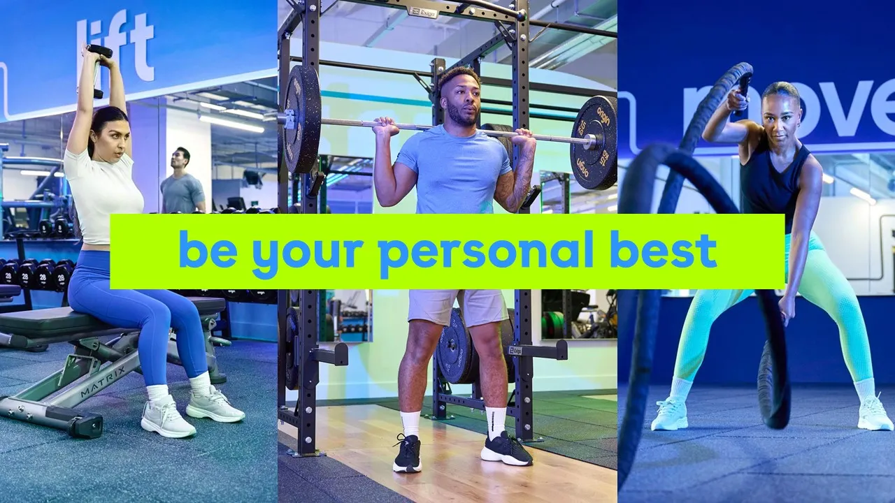 'be your personal best' slide for The Gym Group